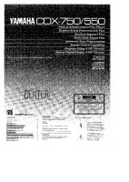 Yamaha CDX-750 - Owners Manual 